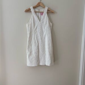 Lilly Pulitzer White Embrodied Mini Dress - Size 4